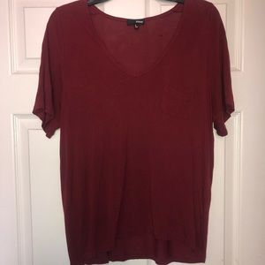 Aritzia Oversized Red Tee